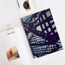 Load image into Gallery viewer, Blue Weave Spiral Notebook

